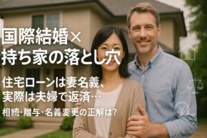 国際結婚×持ち家の落とし穴｜住宅ローンは妻名義、実際は夫婦で返済…