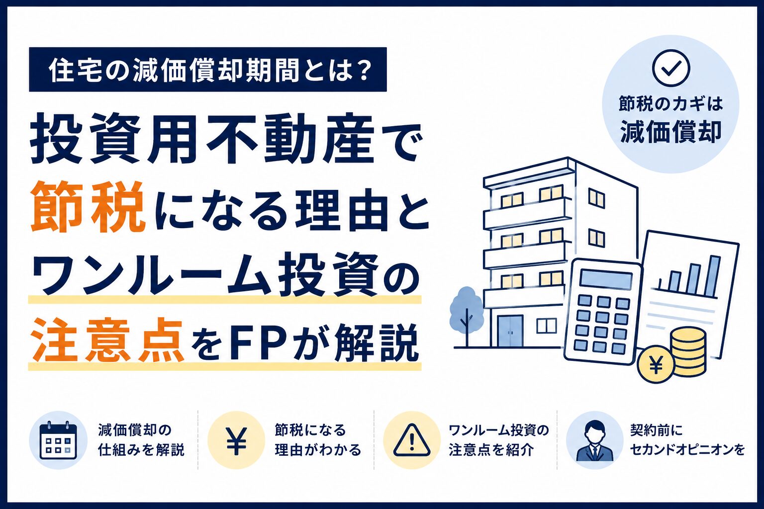 住宅の減価償却期間とは？投資用不動産で節税になる理由とワンルーム投資の注意点