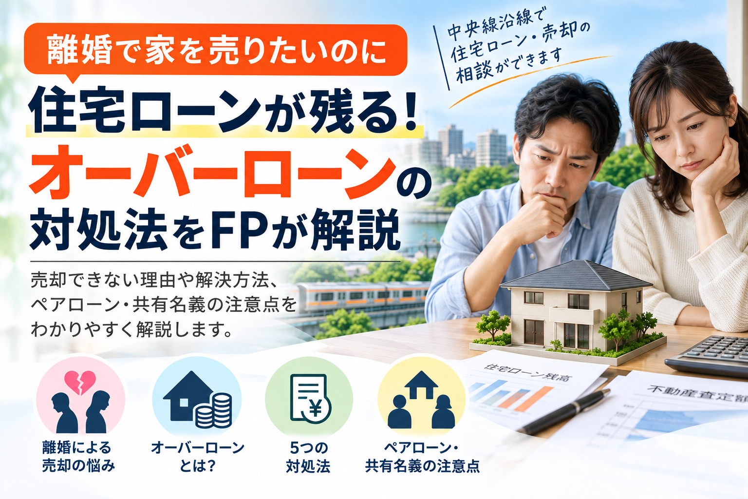離婚で家を売りたいのに住宅ローンが残る！オーバーローンの対処法をFPが解説